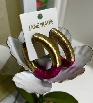 Threaded Hoop Earrings - Boutique Bella BellaHoop earrings