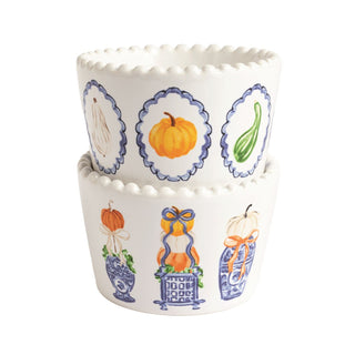 Three Pumpkins Topiary Tidbit Set - Boutique Bella BellaThanksgiving