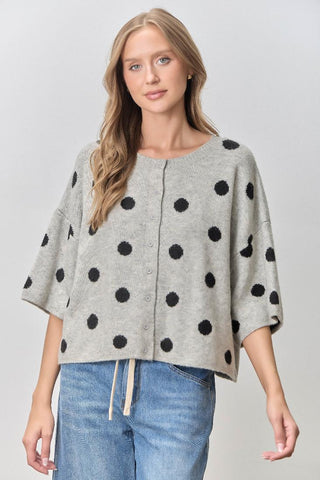 City Chic Polka Dot Cardigan