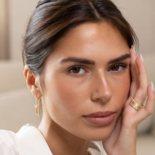 Tia U Link Pave Earring - Boutique Bella BellaEarring