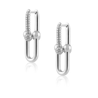 Tia U Link Pave Earring - Boutique Bella BellaEarring