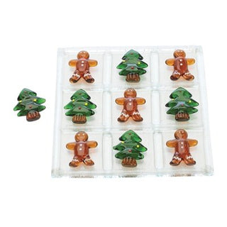 TicTacToe Gingerbread and Tree Glass Game Set - Boutique Bella BellaChristmas