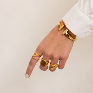 Tiger Eye Statement Ring - Boutique Bella BellaRing