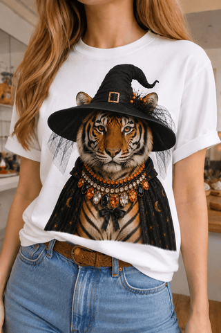 Tiger Witch White Crew DS - Boutique Bella Bella