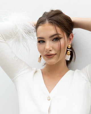 Tillie Pearl Statement Earrings - Boutique Bella Bella