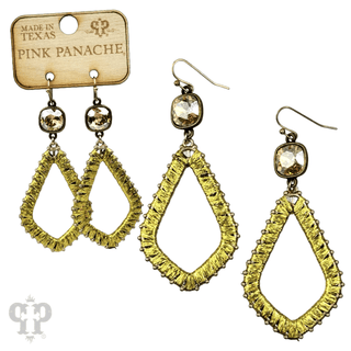 Tinsel wrapped diamond teardrop, Austrian crystal - LC - Boutique Bella BellaEarrings