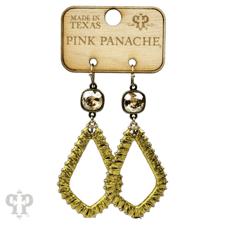 Tinsel wrapped diamond teardrop, Austrian crystal - LC - Boutique Bella BellaEarrings