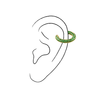 Tinsley Emerald CZ Ear Cuff - Boutique Bella BellaEarring