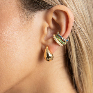 Tinsley Emerald CZ Ear Cuff - Boutique Bella BellaEarring