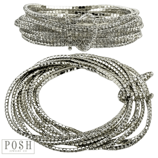 Tiny rhinestone stretch bracelet set - LC - Boutique Bella BellaBracelets