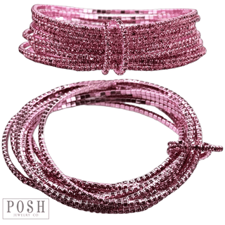 Tiny rhinestone stretch bracelet set - LC - Boutique Bella BellaBracelets