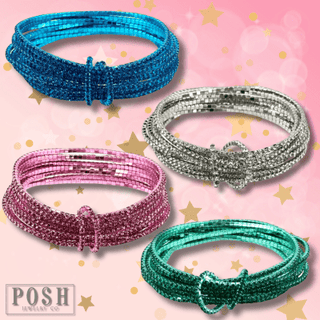 Tiny rhinestone stretch bracelet set - LC - Boutique Bella BellaBracelets