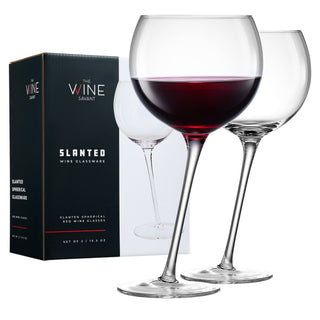 Tipsy Wine Glasses Set Of 2 15 5OZ Unique Tilted Stemless Wine Glasses For Red Or White Wine Funny N - Boutique Bella Bella