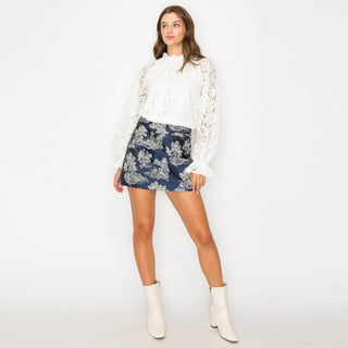 Toile De Mini Skirt - Boutique Bella Bellaskirt