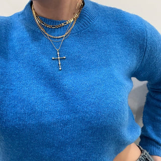 Tom'e Cz Cross Necklace - Boutique Bella BellaNecklaces