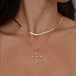 Tom'e Cz Cross Necklace - Boutique Bella BellaNecklaces