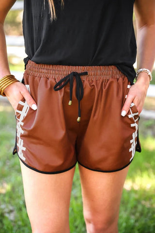Touchdown Drawstring Everyday Shorts - Boutique Bella BellaShorts