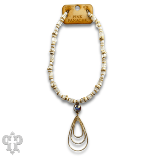 Triple teardrop pendant necklace with Austrian crystal - Boutique Bella BellaNecklaces