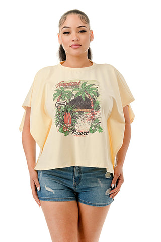 Tropic Twist Top - Boutique Bella BellaT-shirt