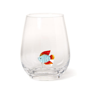 Tropical Fish Stemless Wine Glass - Boutique Bella Bellastemless wine glass