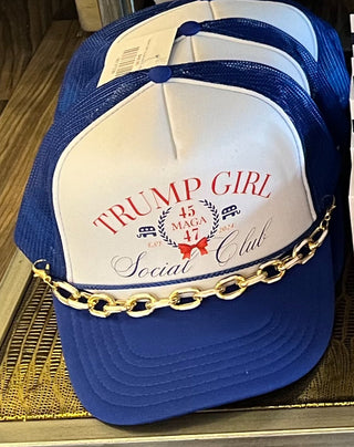 TRUMP GIRL Social Club Royal w/Hat Band - Boutique Bella BellaBaseball Cap