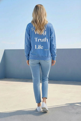 Trust Jesus Graphic - Blue - Boutique Bella BellaSweatshirt