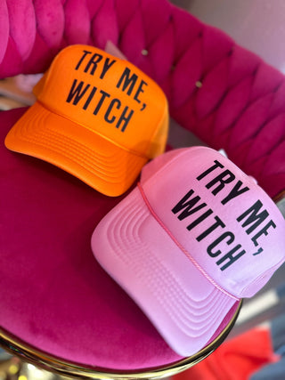 Try Me Witch Trucker Hat - Boutique Bella Bellatrucker hat