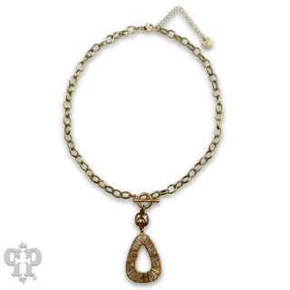 Tube bead wrapped pendant necklace with Austrian crystal - Boutique Bella BellaNecklaces