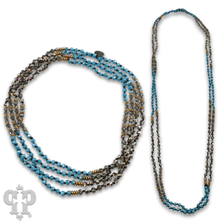 Turquoise blue bead necklace, last call - Boutique Bella BellaNecklaces