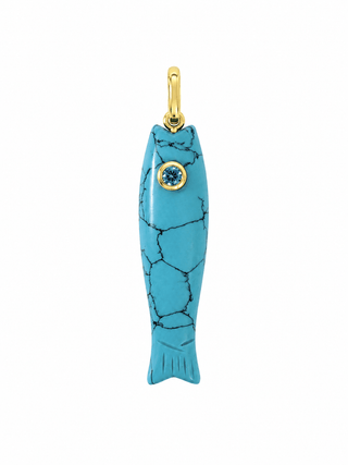 Turquoise Fish Charm - Boutique Bella BellaCharm