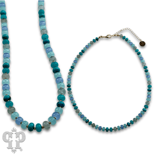 Turquoise ombre single strand necklace - Boutique Bella BellaNecklaces