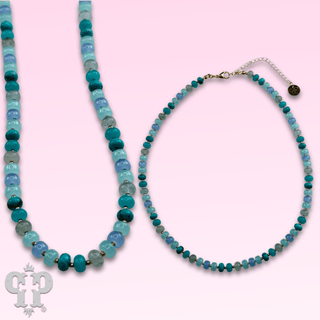 Turquoise ombre single strand necklace - Boutique Bella BellaNecklaces