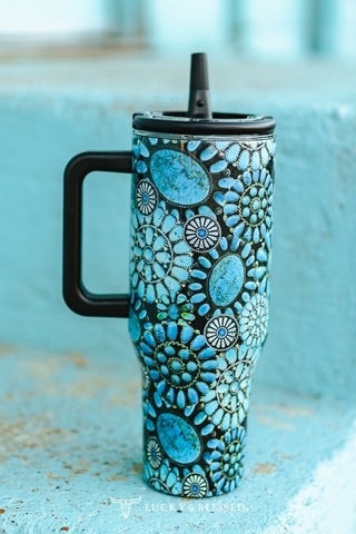 Turquoise Stone Tumbler - Boutique Bella BellaTumbler