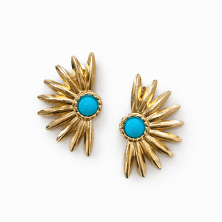 Turquoise Sunburst Earrings - Boutique Bella BellaEarring