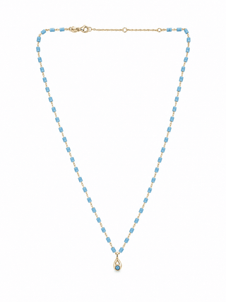 Turquoise Teardrop Necklace - Boutique Bella BellaNecklace