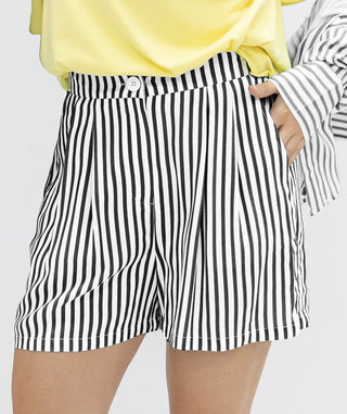 Tuxedo Stripe Shorts - Boutique Bella BellaShorts