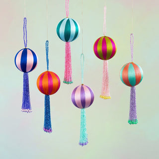 Twirl & Twinkle Tail Ball Ornament 4" - Assorted Park Hill Collection - Boutique Bella BellaChristmas