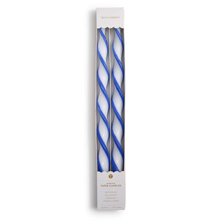 Twist and Glow Blue Ribbon 15 3/4" Twist Taper Candles - Boutique Bella BellaTaper Candles