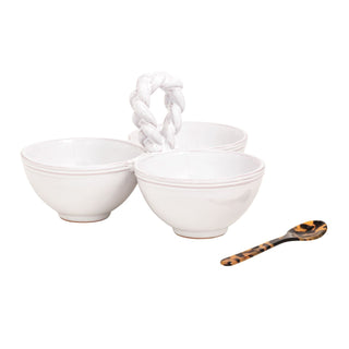Twisted Handle Triple Tidbit Set - Boutique Bella BellaServing Platter