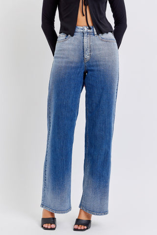 Two - Tone Dark Ombre High Rise Jeans - Boutique Bella BellaJeans