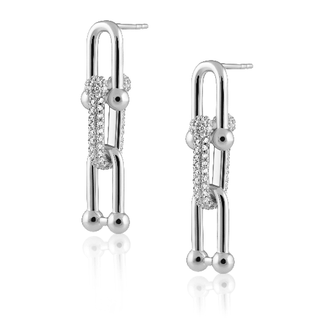 U Link Pave Drop Earring - Boutique Bella BellaEarring
