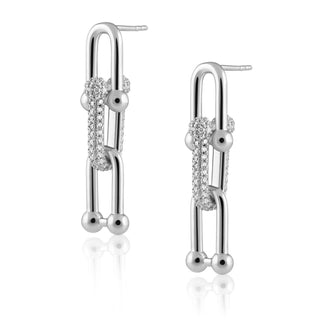 U Link Pave Drop Earring - Boutique Bella BellaEarring