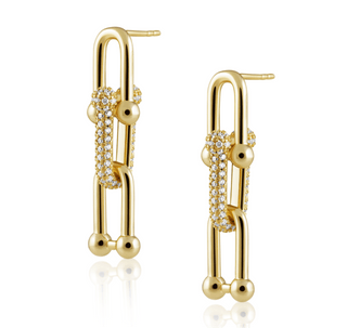 U Link Pave Drop Earring - Boutique Bella BellaEarring