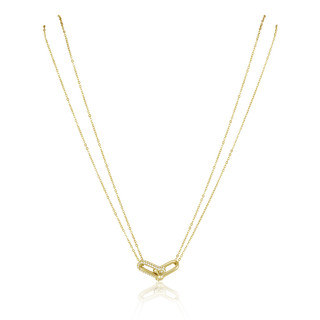 U Link Pave Necklace - Boutique Bella BellaNecklace