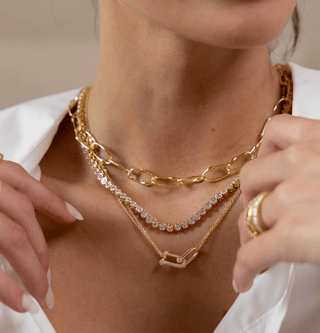 U Link Pave Necklace - Boutique Bella BellaNecklace