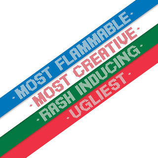 Ugly Sweater Award Sashes - Boutique Bella Bellasash set