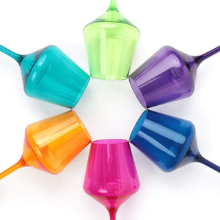Unbreakable Acrylic Stemmed Wine Glasses - JEWEL - Boutique Bella Bellawine glass set