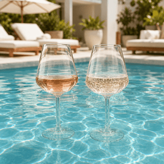 Unbreakable Stemmed Wine Glasses Tritan Acrylic Set Of 2 European Style Crystal Drinkware 18OZ - Boutique Bella Bella