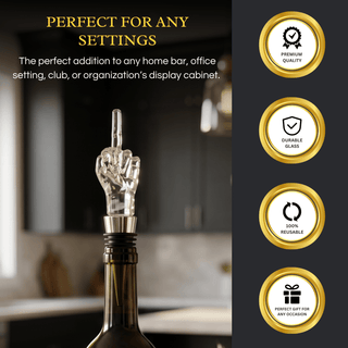 Unique Wine Bottle Stopper Funny Wine Cork Beverage Bottle Sealer Middle Finger Shaped Gag Gift For - Boutique Bella Bella