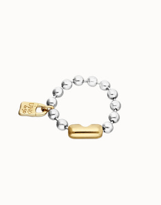 Uno De 50 Bead bracelet Snowflake 2 Tone - Boutique Bella BellaBracelet